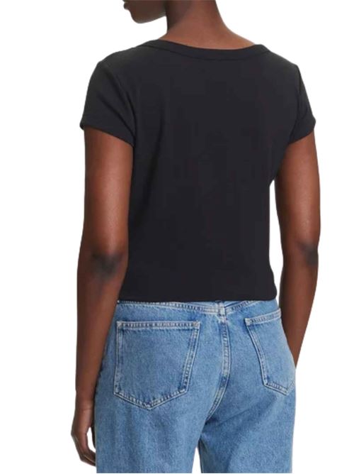 T-shirt corta a costine Calvin Klein Jeans | LV047C200GUB1